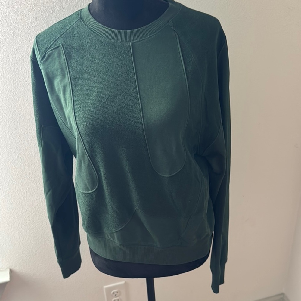 Wilson green Crewneck long‎ sleeves terry top Sz L
